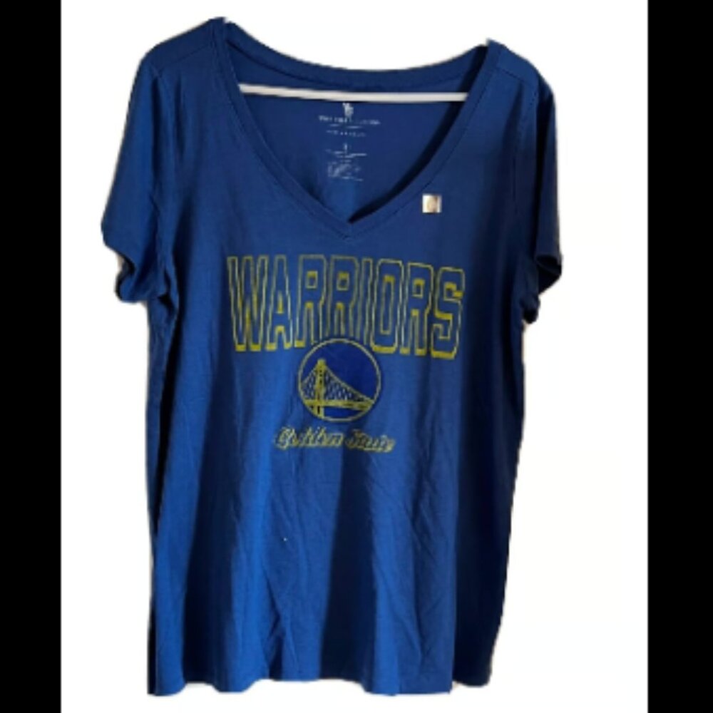 Golden State Warriors NBA Blue T-Shirt by Junk Food Clothing - Women's XL